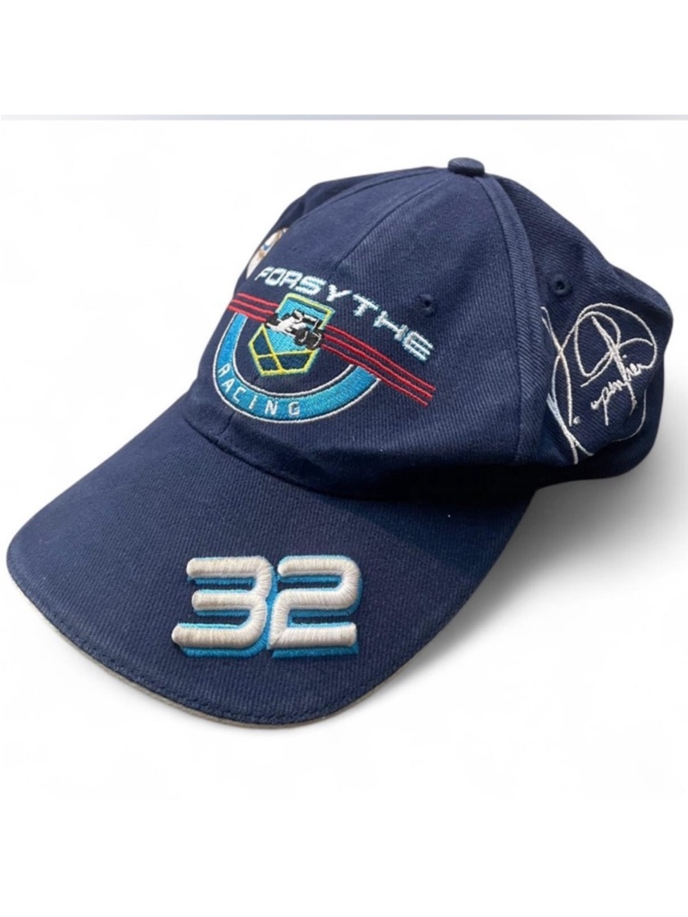 Forsythe Racing Navy blue cap with embroidered logo and signature NASCAR